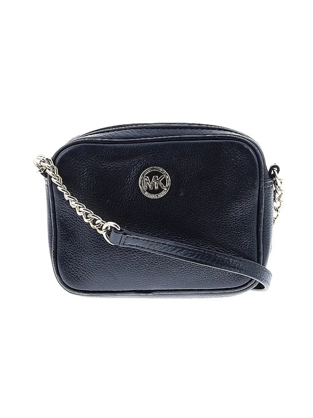 Michael Michael Kors Micro Crossbody Bag – Black Leather w/ Gold Hardware - Picture 2 of 9